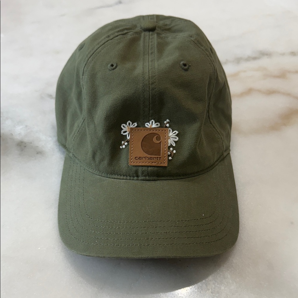 Carhartt Sage Green Floral Cap embroidered